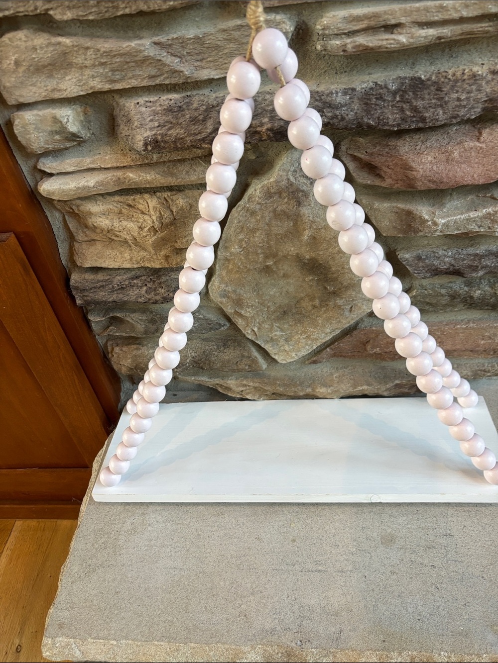 Hobby Lobby Pink Wooded Beaded Shelf/Nursery, Office, Bedroom CUTE